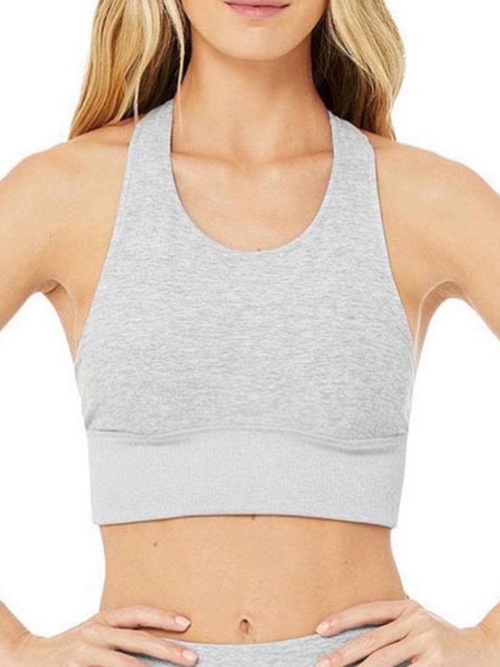 Alo alosoft serendipity sports bra gray size small